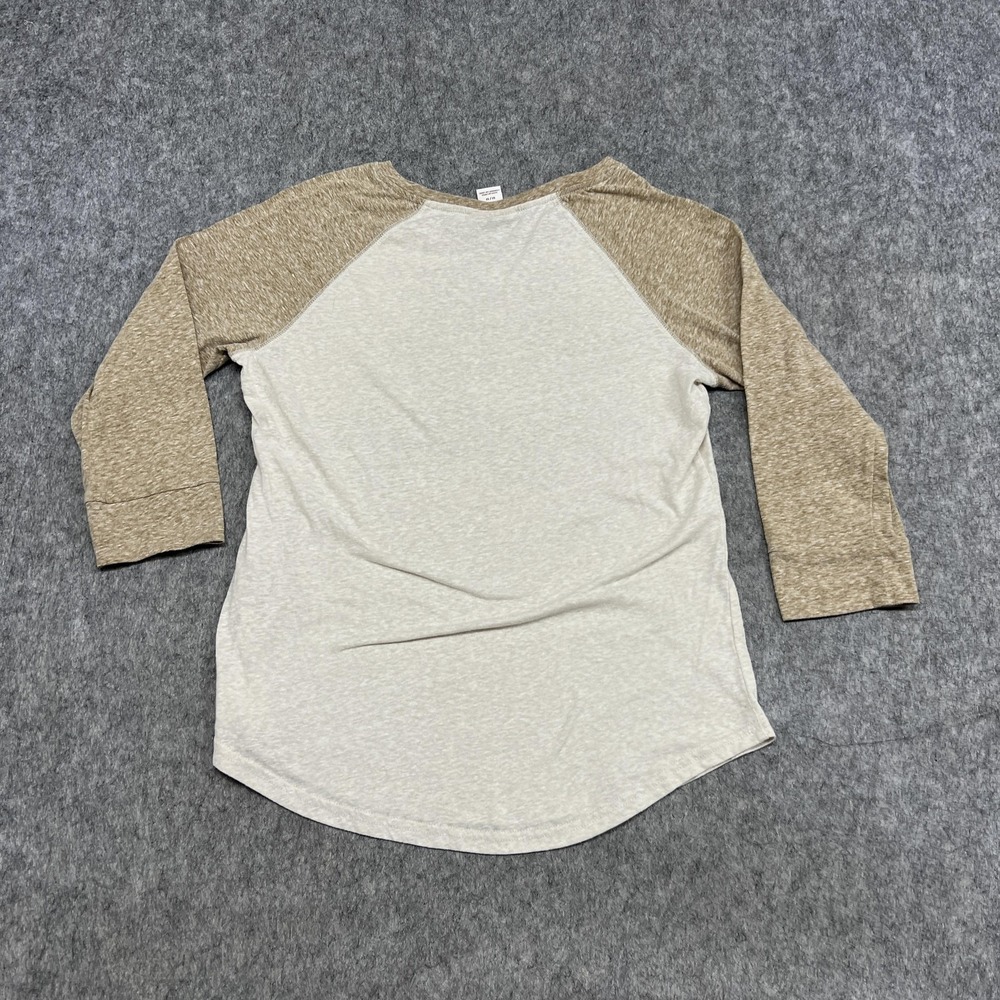 Ariat Shirt Womens M Beige Wild & Western 3/4 Sleeve Raglan Graphic Tee Top - Picture 2 of 16